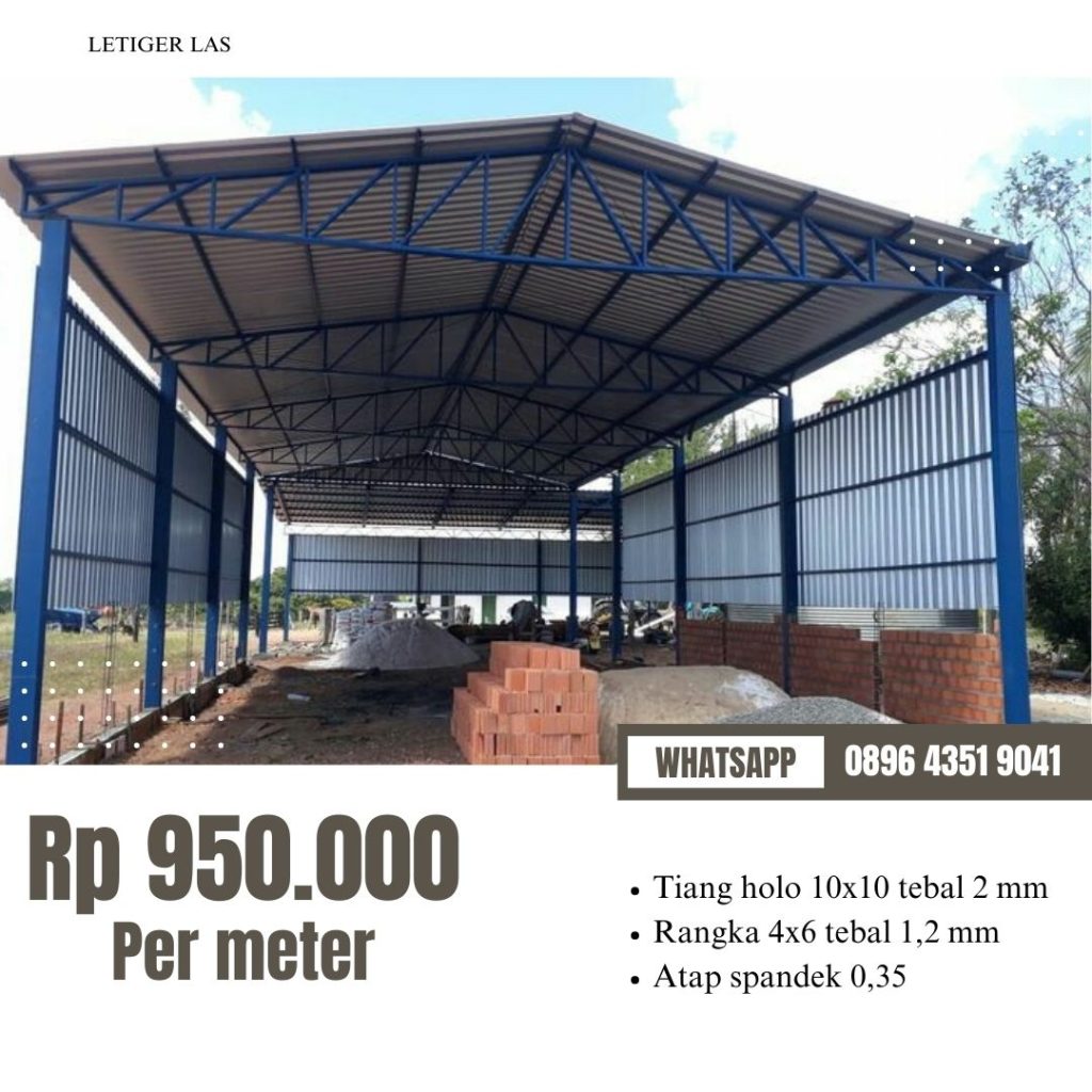 Konstruksi gudang bahan holo
