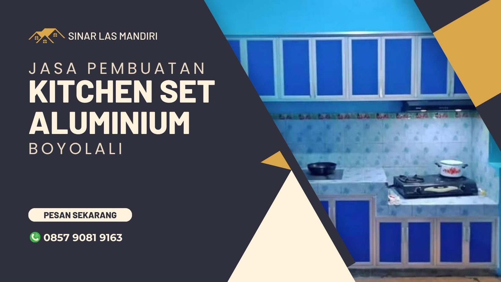 Biaya pembuatan kitchen set aluminium Boyolali